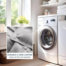 Bare Home Comforter Set - Full Size - Ultra-Soft - Goose Down Alternative - Premium 1800 Series - All Season Warmth (Full, Light Grey)