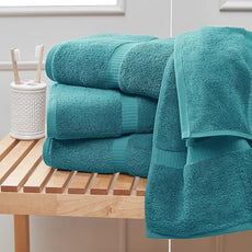 Towel Bazaar Premium Cotton Super Soft and Absorbent Turkish Towels (8-Piece Towel Set, Aqua Blue)