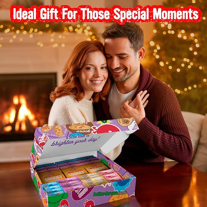 Cooper Street Snacks Variety Gift Box – 24 Count Assorted Flavors (Granola Bakes + Biscotti Cookies) – Healthy Snack Care Package for Birthday, Thank You, Holiday & Corporate Gifts – Nut & Dairy-Free