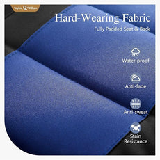 Sophia & Willliam Zero Gravity Chair Set of 2, Reclining Folding Chair with Free Cup Holder (Blue)