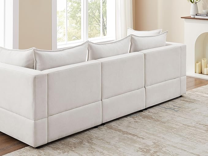 VANOMi Modular Sectional Sofa 6 Seater, Convertible Sectional Couch for Living Room with Rearrangeable Seats, U Shaped Sofa