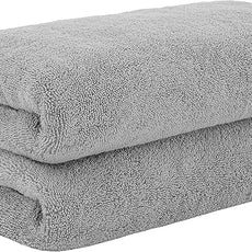 Cotton Paradise 100% Cotton 40x80 Oversized Bath Sheet, Extra Large Turkish Bath Towels for Bathroom, Light Gray Bathsheet