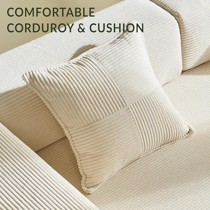 YINIX Foldable Sofa Bed, 78'' Folding Floor Couch, Compressed Convertable Sleeper Sofa, Memory Foam Couch with Pillow Back Support Armrest, 4-in-1 Futon Sofa Bed for Living Room, White