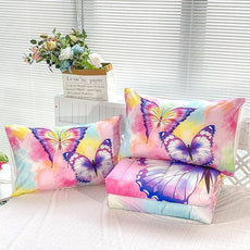 CVHOUSE Butterfly Bedding Set - Twin Butterfly Comforter Set with 1 Comforter and 2 Pillow Cases
