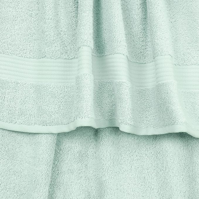 Cotton Paradise 4 Piece Turkish Bath Towels for Bathroom, 100% Cotton Extra Large Soft Plush Towels Bathroom Set, Mint Green