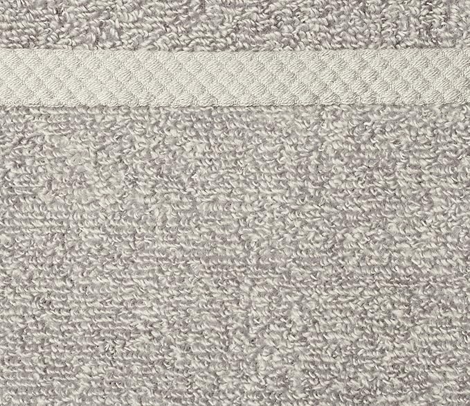 Amazon basics cotton washcloths, Lightweight quick-dry, 12" x 12", 12-pack, platinum