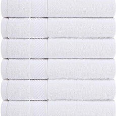 Utopia Towels 18 Pack Bath Towel Set (24 x 48 Inches), 500 GSM 100% Ring Spun Cotton Medium Lightweight and Highly Absorbent Quick Drying, Premium Towels for Hotel, Spa and Bathroom (White)