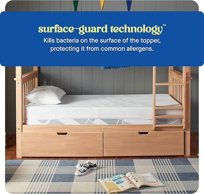 Sealy Dreamlife 3” Gel Memory Foam Queen Mattress Topper with Cooling Cover, SealyComfort Gel Foam, SealyCool Stretch Knit Cover with Corner Straps