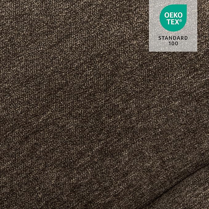 MCombo Power Lift Recliner Chair with Extended Footrest for Elderly People, Fabric 7281 (Brown, Small)