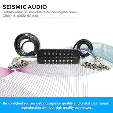 Seismic Audio - SARMSS-32x1530 - 32 Channel XLR TRS Combo Splitter Snake Cable - 15' and 30' XLR trunks