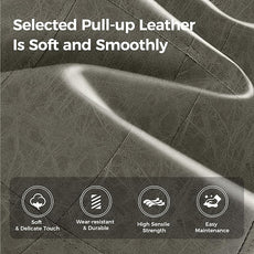 MAISON ARTS White Counter Height Bar Stools Set of 2 for Kitchen Counter Solid Wood Legs with Faux Leather Saddle Seat Farmhouse Barstools for 34