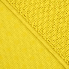 Cotton Paradise 100% Cotton Non Slip Bath Mats for Bathroom, 20x34 inch Soft Absorbent Quick Dry Machine Washable Floor Bath Mat, Yellow Bath Rug