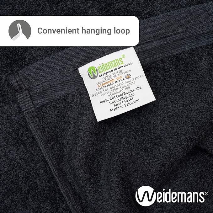 100% Cotton Towels 35" X 70" | Black & Sand Towels Set of 2 Ultra Soft and Highly Absorbent Bath Towel Set Cotton, Gym, Hotel, Spa, Machine Washable