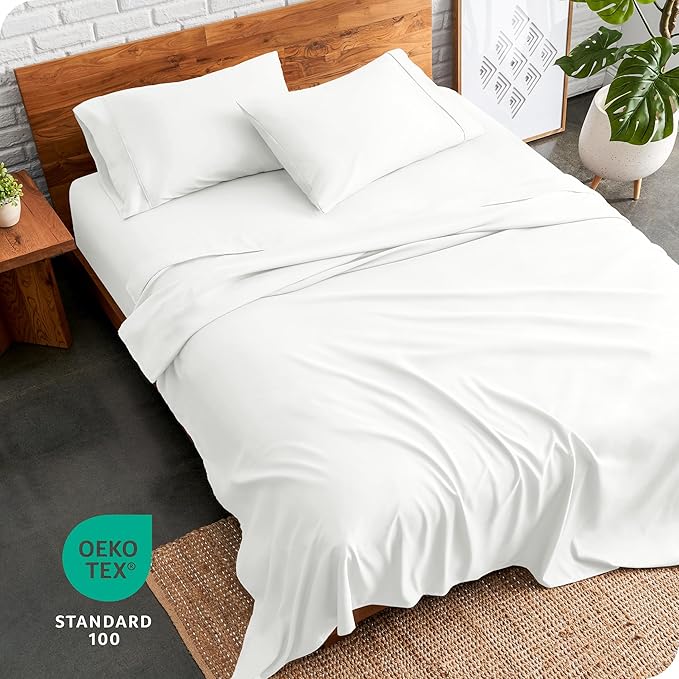 Bare Home Twin Sheet Set - 1800 Ultra-Soft Microfiber Twin Bed Sheets - Double Brushed - Deep Pockets - Easy Fit - Extra Soft - 3 Piece Set - Bedding Sheets & Pillowcases (Twin, Cream)