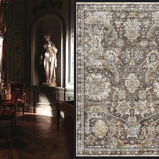 RUGSURE Washable Area Rugs - Perfect for Living Room, Bedroom, Kids Room, Nursery - Stain & Water Resistant Non-Slip, Pet & Child Friendly, Vintage Tribal Area Rugs (Ivory, 5' x 7')