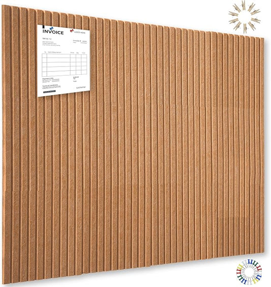 Large Cork Board Alternative-12 Pcs Self-Adhesive Felt Bulletin Board Tiles, Felt Pin Board Cork Board Tiles for Home Office Wall Decor, Tack Board 47"x35" (Longan Yellow