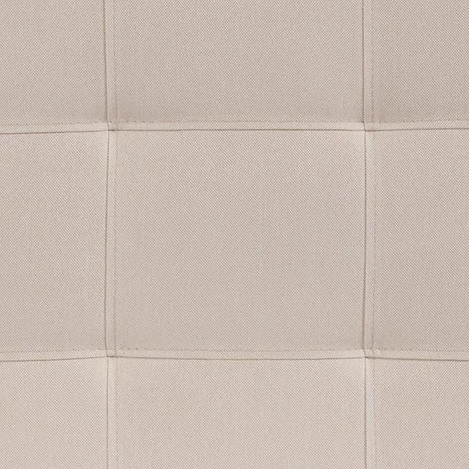 EMMA + OLIVER Quilted Tufted Upholstered Full Size Headboard in Beige Fabric