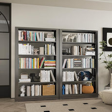 Metal Bookshelf, 5 Tier Bookshelf with Adjustable Shelves, Black Bookcase, Heavy Duty 69” Tall Bookcase, Large Book Case Book Shelf for Bedroom, Living Room, Office, Library