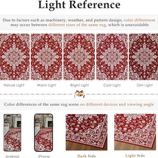 Christmas 3x5 Area Rug Red Xmas Floral Entryway Doormat Washable Non Slip Soft Low Pile Lightweight Neutral Mat for Living Room Bedroom Dining Room Bathroom