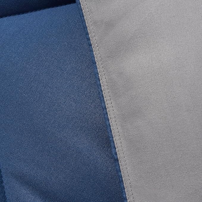 HIG 3pc Navy Twin/Twin XL Comforter Set - All Season Reversible Down Alternative Comforter with Sham - Quilted Duvet Insert with Corner Tabs - Diamond Stitched Blanket - Breathable, Soft, Fluffy