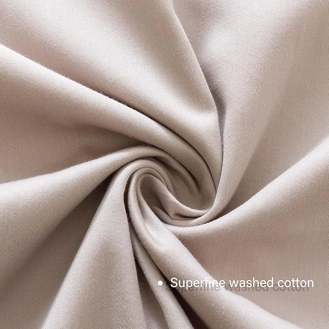 HeimenAogo Egyptian Cotton Duvet Cover King Size Ultra Soft and Breathable Bedding Set with Zipper Closure Long Staple Pre-Washed Cotton Duvet Cover Silver Gray 3Pcs (104"×90")