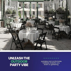 100 Black Resin Stackable Folding Chair - Comfortable Black Foldable Chair - Folding Chairs with Padded Seats - Indoor/Outdoor Folding Chairs for Events - Lightweight Foldable Chairs (100 Pack)