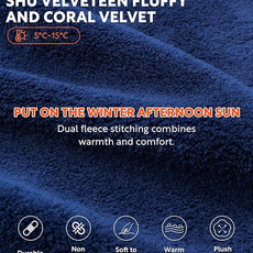 DAVID ARCHY Men's Hooded Robe Soft Coral Fleece Microfiber Bathrobe