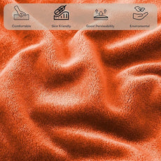 IR Imperial Rooms Fleece Blanket - Super Soft Fluffy Throw Blanket for Sofa and Bed - Warm and Cozy Lightweight 400 GSM Microfiber Bed Throws Blankets, 50 x 60 Inches (Throw/Travel, Rust)