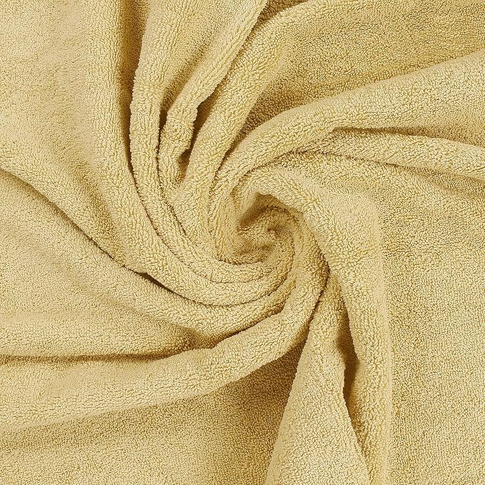 Utopia Towels 8-Piece Premium Towel Set, 2 Bath Towels, 2 Hand Towels, and 4 Wash Cloths, 600 GSM 100% Ring Spun Cotton Highly Absorbent Towels for Bathroom, Gym, Hotel, and Spa (Beige)