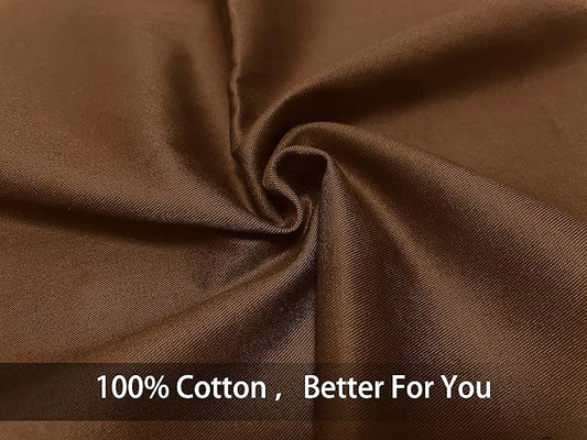 iMaylex Soft 100% Egyptian Cotton Zipper Pillow Case, Cozy and Lightweight Pillowcase, Easy Care, Coffee, Body, 20'' x 48''