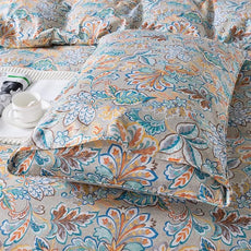 FADFAY Sheets Set Twin Shabby Gold Floral Bedding Classic Vintage Farmhouse Bedding Set Elegent Royal Print Bed Sheet Set 100% Cotton Ultra Soft Deep Pocket Fitted Sheet 4-Pieces Twin Size