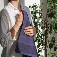 Luzia 8 Piece Bathroom Towel Set - 100% Turkish Cotton, Premium Quality - 2 Bath Towels 2 Hand Towels and 4 Washcloths (Navy Blue)