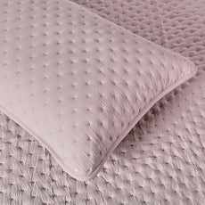 Amazon Basics Brushed Microfiber Quilt Set, Extra Soft with Natural Texture, 2-Piece,Twin/Twin XL, Purple