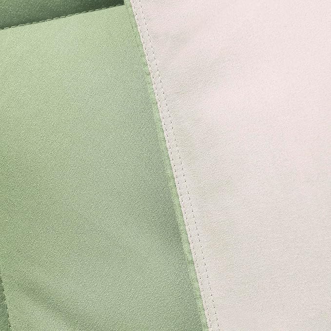 HIG 3pc Sage Green King Size Comforter Set -All Season Reversible Down Alternative Comforter with Two Shams -Quilted Duvet Insert with Corner Tabs - Diamond Stitched Blanket - Breathable, Soft, Fluffy