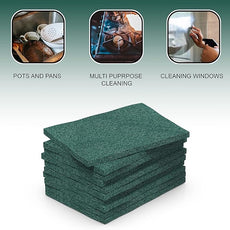 100 Pack Heavy Duty Scouring Pads 3x4 Inch – Green Scrubbing Pads, Non Scratch Bulk Scrub Pads for Kitchen, Dishes, Pots, Pans, Grill & Household Cleaning – Reusable Multipurpose Scrubber Pads