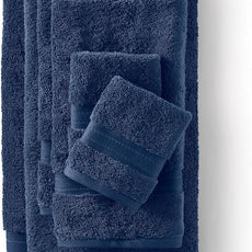 Lands' End Supima Towel Deep Sea Navy Bath- Hand Towel