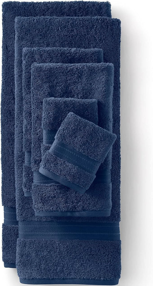 Lands' End Supima Towel Deep Sea Navy Bath- Hand Towel