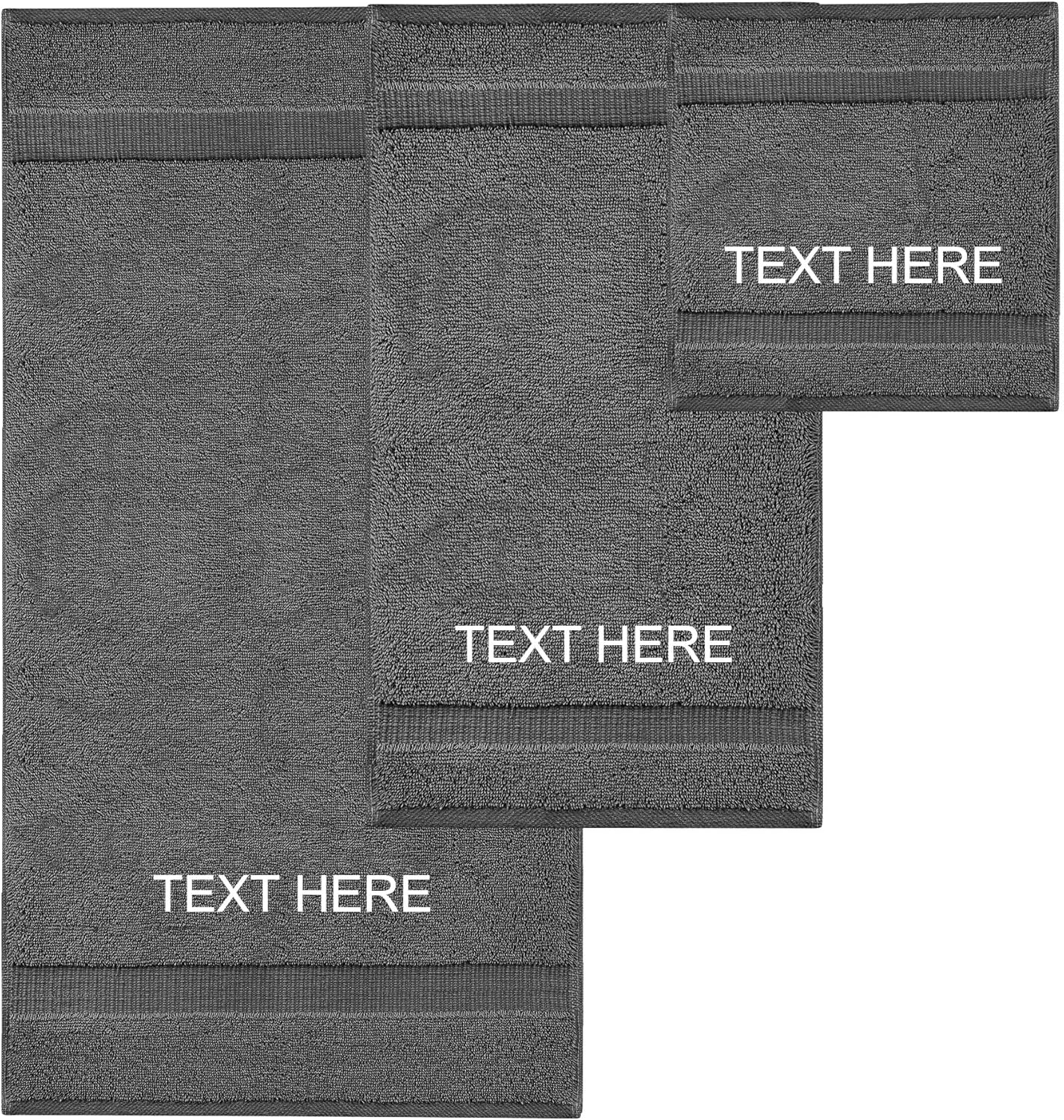 Chakir Turkish Linens 4 Piece Bath Towel Set, 100% Cotton Luxury Turkish Towels for Bathroom, Soft Absorbent Bath Towels, 27 x 54 Inches, Gray