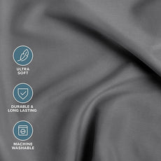 Bare Home Bed-in-A-Bag 5 Piece Comforter & Sheet Set - Twin XL - Goose Down Alternative - Ultra-Soft 1800 Premium Bedding Set (Twin XL, Black/Grey)