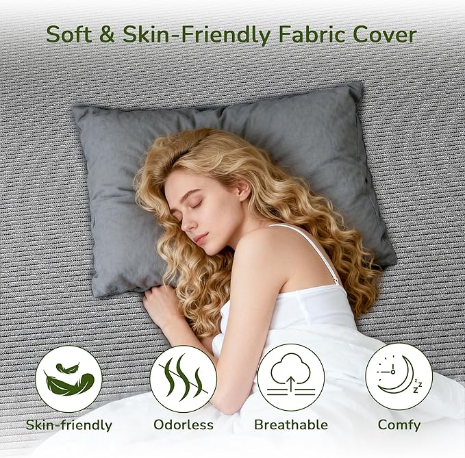 Memory Foam Mattress Topper, 3 inch Full Size Mattress Topper with Removable Soft Cover, Bed Topper for Dorm, Travel, Guest Mat, Non-Slip Design & Pressure Relief Back Pain, Grey