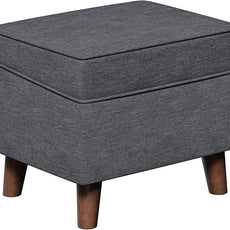 Storage Ottoman with Adjustable Cover, Soft Step Stool, Footrest and Seat, Ottoman Foot Rest for Living Room, Bedroom, Dorm, Light Gray