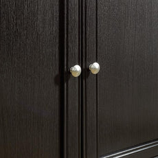 Sauder Palladia Book Shelf, Bookshelf with Storage, Library Bookcase with Doors and Adjustable Shelves, in Wind Oak Finish