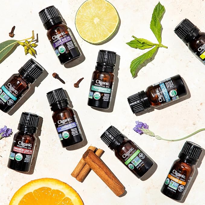 Cliganic Organic Bergamot Essential Oil, 100% Pure Natural for Aromatherapy | Non-GMO Verified (Packaging May Vary)