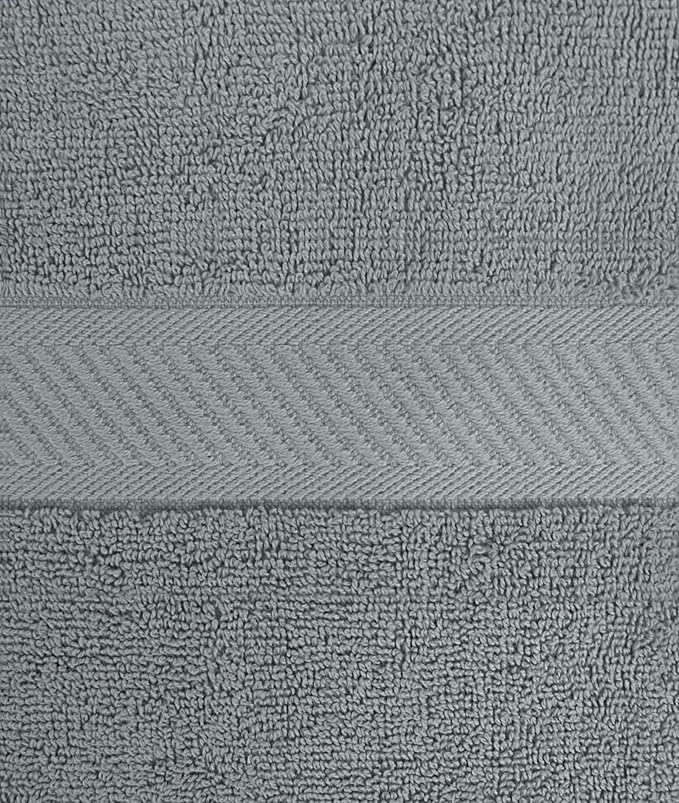 Utopia Towels 6 Pack Medium Bath Towel Set, 24 by 48 Inches, 500 GSM 100% Ring Spun Cotton, Lightweight and Highly Absorbent Quick Drying Premium Towels for Hotel, Spa and Bathroom, Cool Grey