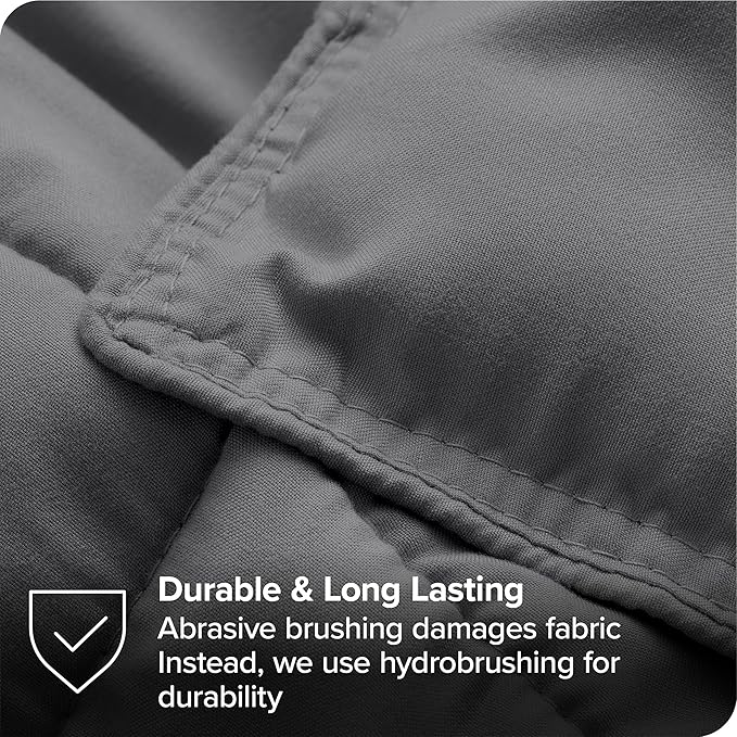 Bare Home Bed-in-A-Bag 7 Piece Comforter & Sheet Set - Queen - Goose Down Alternative - Ultra-Soft 1800 Premium - Bedding Set (Queen, Grey/Grey)
