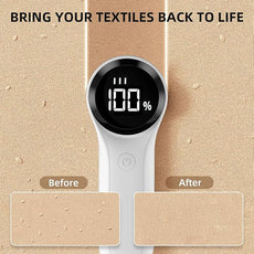 Fabric Shaver, Electric Lint Remover, Rechargeable Lint Shaver, Household Essentials for Clothes, Upholstery, Furniture, Sweater Defuzzer to Remove Pilling, Battery Operated, White