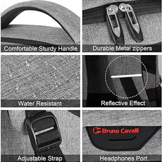 17 Inch Laptop Backpack, Business Anti Theft Slim Durable Laptops Backpack with USB Charging Port, Water Resistant College Computer Bag Gifts for Men & Women Fits 15.6 Inch Notebook-Grey