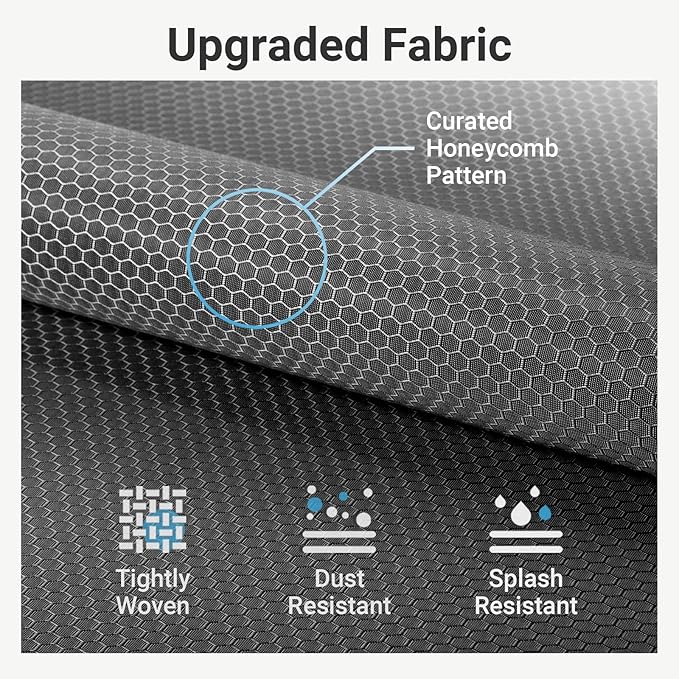 VIPEK V5C Medium Covered Clothes Rack Heavy Duty Portable Closet Wardrobe, Freestanding White Clothing Rack with Grey Upgarded Polyester Cover, Adjustable Custom Closet Rack, 57.9" Lx17.3 Wx76.4 H