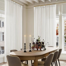 100 Inch Width Curtains 96 Inches Long Pinch Pleat Linen Semi Sheer for Patio Sliding Door Light Filtering Pleated Drapes Back Tab Ivory Beige White Extra Wide 100 x 96 Curtain for Living Dining Room