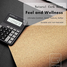 YSAGi Double-Sided Desk Pad, Leather Desk Mat, Eco Cork Desk Pad Protector, Large Mouse Pad for Desk, Waterproof Desk Blotter Pad, Desk Writing Pad for Office Work/Home(23.6